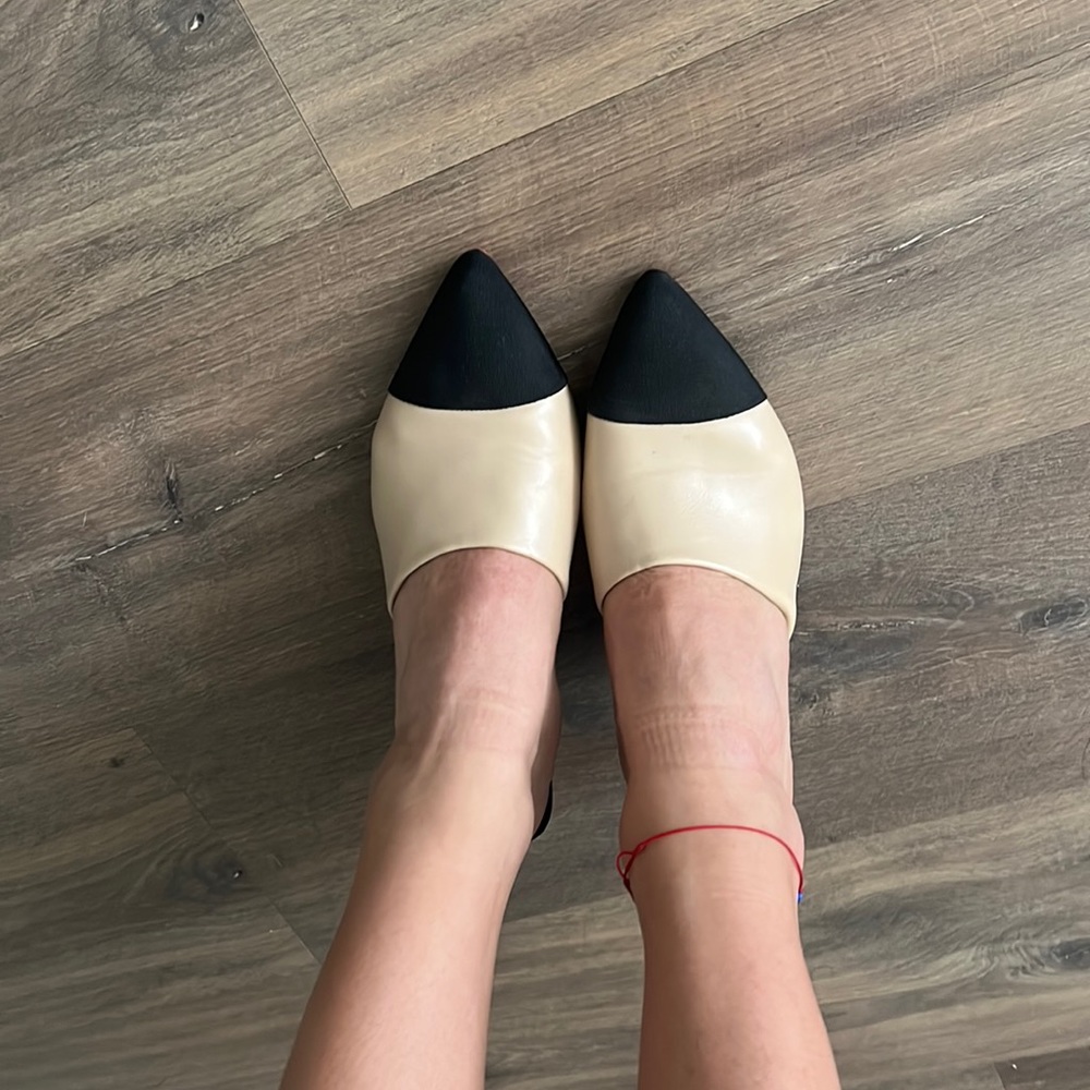 Beige mules